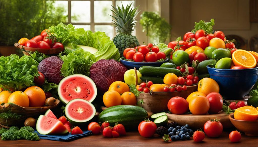 summer fruits and vegetables